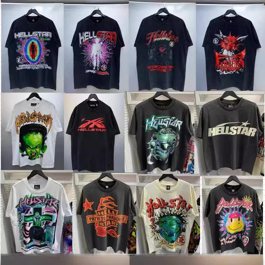 American heavyweight retro Hell Star Future Man printed loose round neck short-sleeved T-shirt  