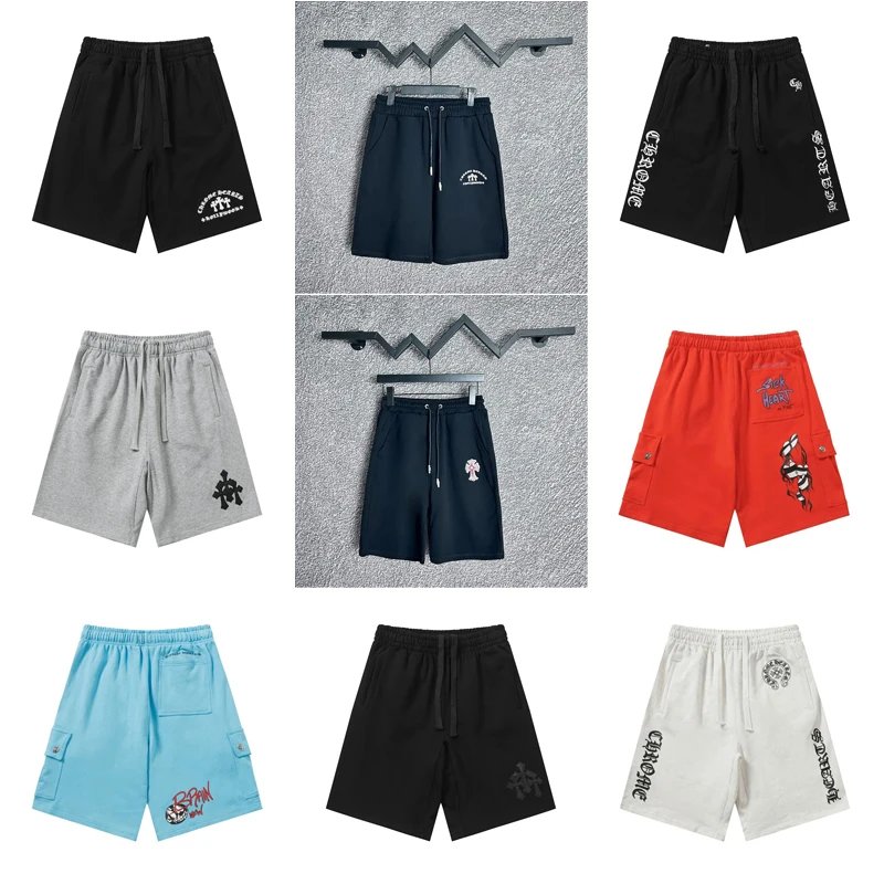 Summer new style shorts with dark pattern and full print terry casual shorts for men and women  