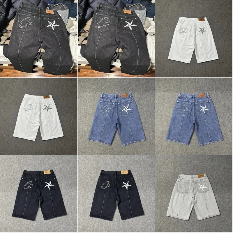 High street retro distressed casual casual pants  